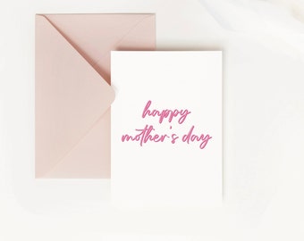 Simple Mothers Day Card for Wife, Happy Mothers Day Card from Husband, Mothers Day Gift from Daughter, Mother in Law Card for Mothers Day