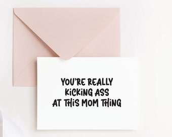 Funny Mothers Day Card for Friends, First Time Mom Card for Mothers Day, Happy Mothers Day Card, Gift for a Mom Friend, 1st Mothers Day Gift