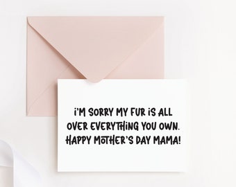 Happy Mothers Day Card from the Dog, Dog Mom Mothers Day Gift, Fur Baby Mama, Happy Mothers Day Dog Mom, Gift for Dog Lovers, Funny Card