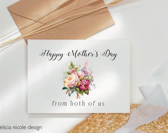 PRINTABLE Happy Mothers Day Card for Mom, Mothers Day Cards for Mother In Law, Mothers Day Gift from Both, Digital Card for Mom Mothers Day