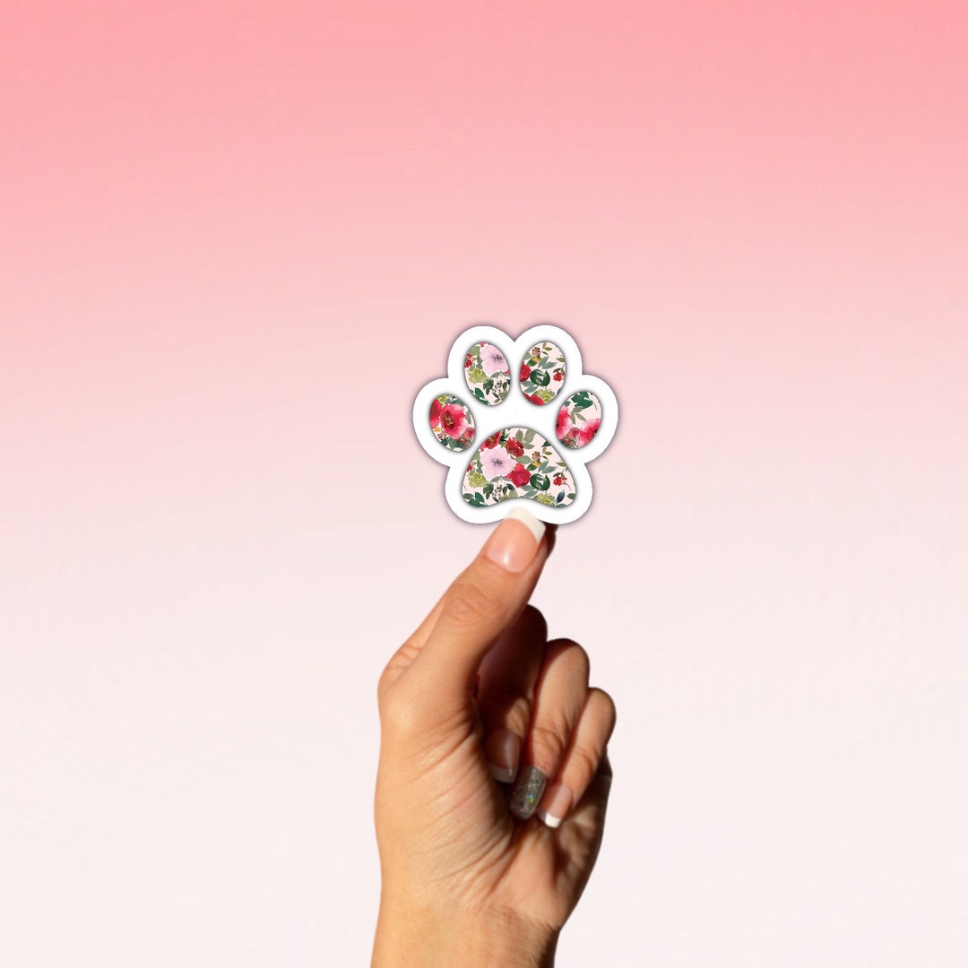 Paw Print Sticker Pack Rescue Dog Sticker for Laptop Dog - Etsy