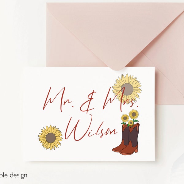 Custom Wedding Card for Couple, Rustic Wedding Card, Barn Wedding Invite, Rustic Wedding Gift for Couple Personalized, Name Card for Wedding