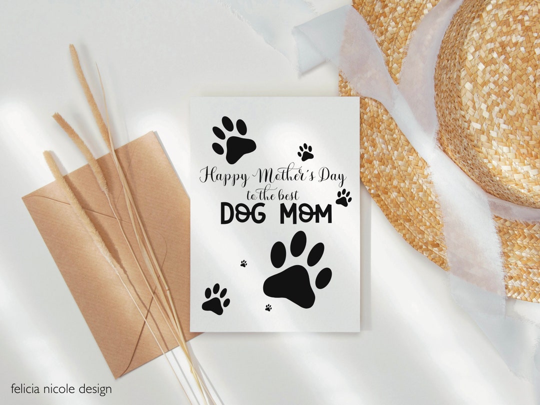 PRINTABLE Happy Mothers Day Card for Dog Mom, Mom of Dogs, Gift for Dog ...