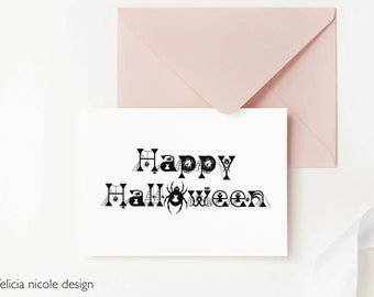 Halloween Cards Handmade, Halloween Cards Set, Happy Halloween Card for Kids, Halloween Gift for Women, Fall Greeting Card Bundle