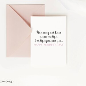 PRINTABLE Mothers Day Card for Step Mom, Happy Mothers Day, Mother in Law Mothers Day Gift, Like ...
