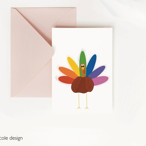 Thanksgiving Cards for Kids, Happy Thanksgiving Card, Turkey Card for Kids, Thanksgiving Gift, Fall Card Pack, Fun Greeting Cards