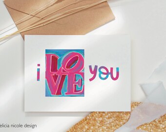 PRINTABLE I Love You Card for Husband, Fun Valentines Day Cards, Happy Valentines Day Card for Girlfriend, Love Card for Her, Pack of Cards