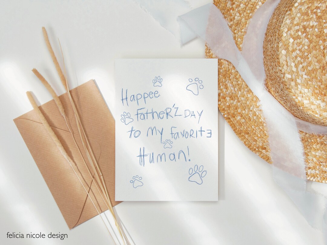 PRINTABLE Fathers Day Card From Dog, Happy Fathers Day Card, Happy ...