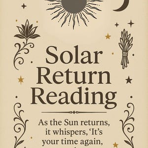 Personalisierte Sonnenrückkehr-Diagrammlesung, Geburtstags-Astrologie-Lesegeschenk, benutzerdefinierte Astrologie-Lesung, detaillierte Sonnenrückkehr-Lesung