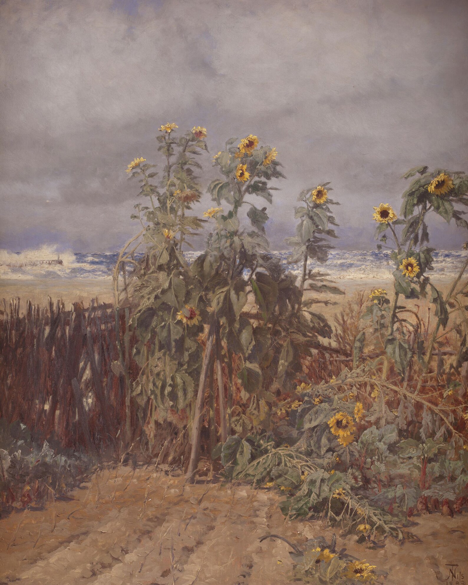 Vintage Sunflower Painting Antique Sunflower Print Etsy UK