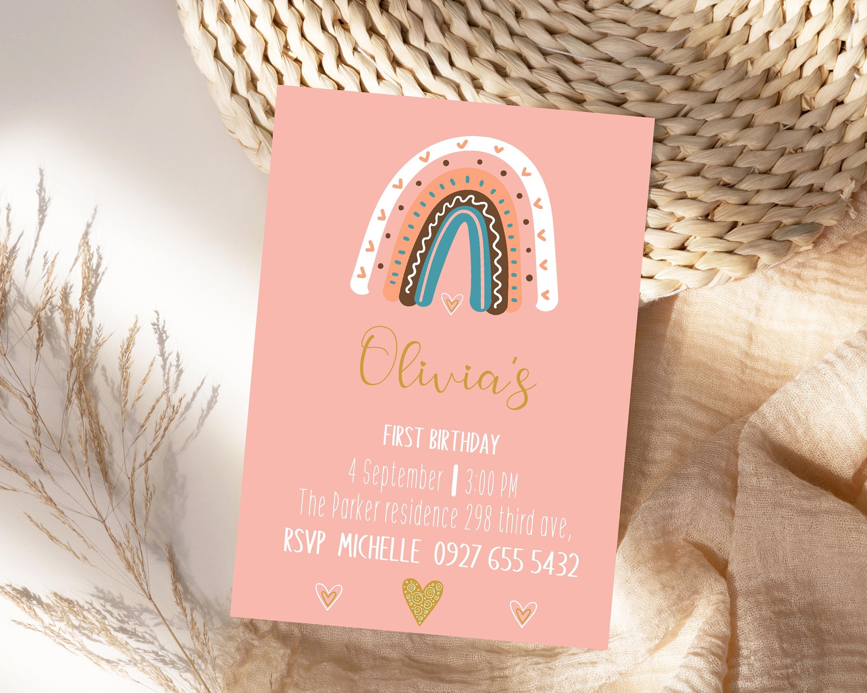 Boho Themed Invitation Template