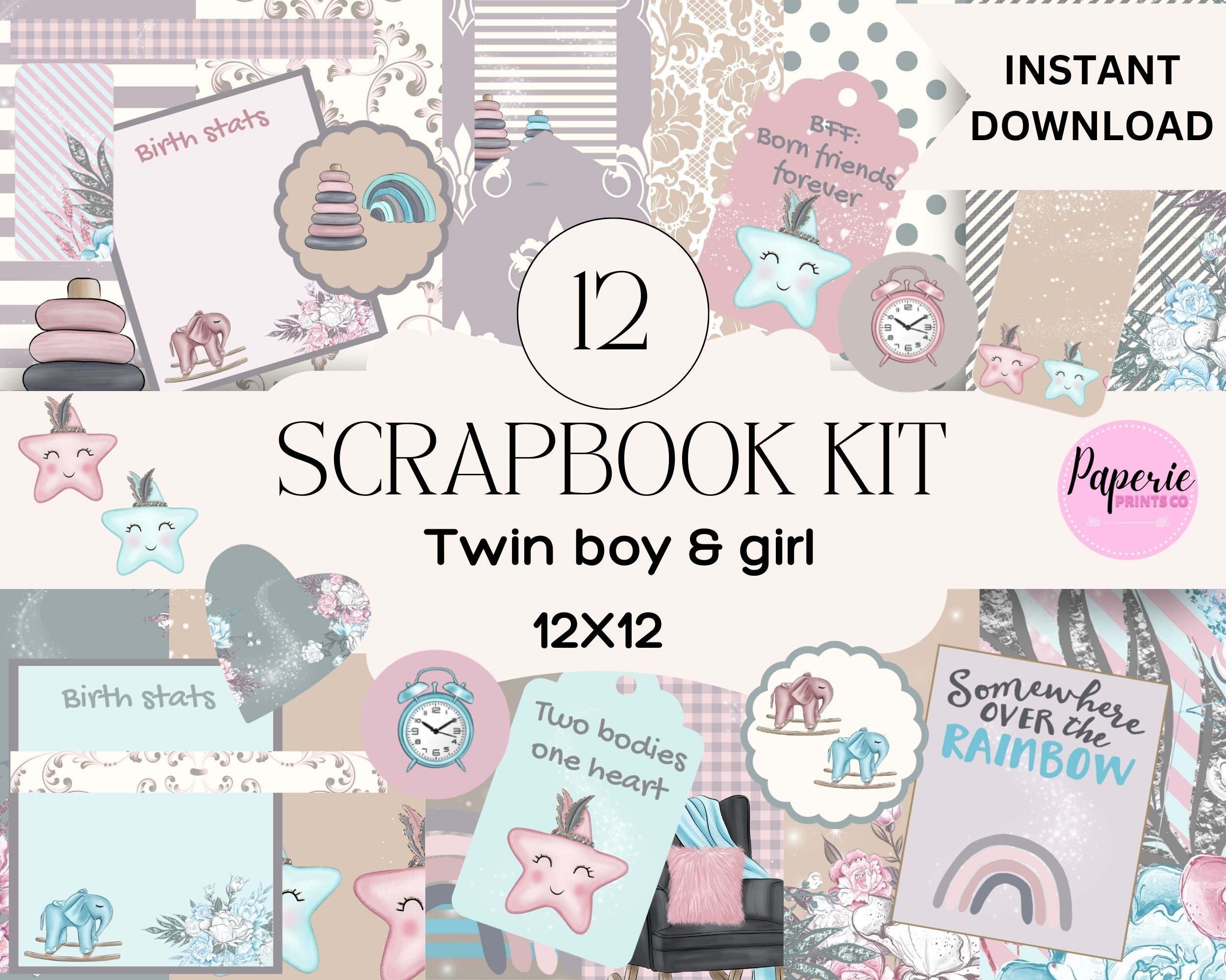 Pink Scrapbook Kit 