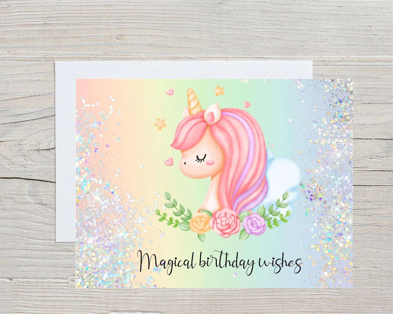 Mädchen Einhorn Geburtstagskarte Magische Einhorn - Etsy.de