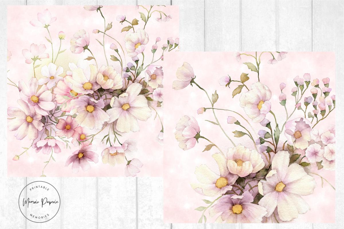 Pink Paper Patterns Floral Pink Paper Patterns: Scrapbook Paper (digital Download, 12x12 ...
