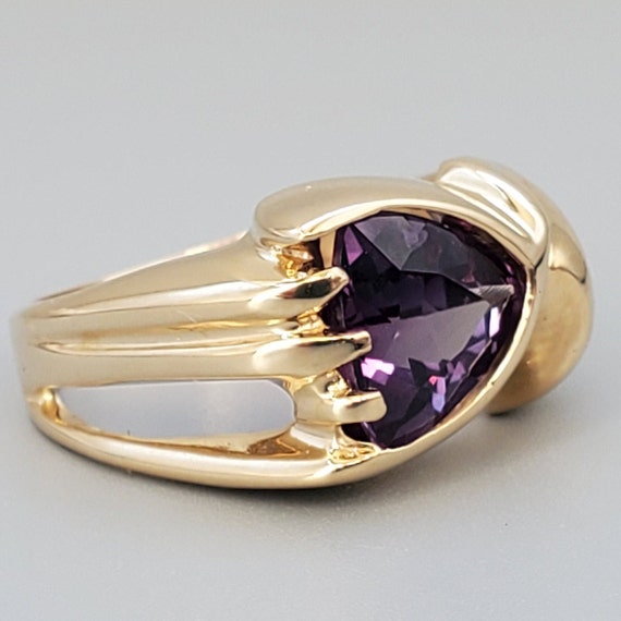 Vintage Trillion Alexandrite Free Form Solitaire … - image 6