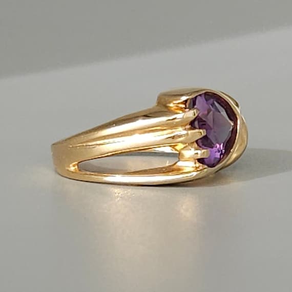 Vintage Trillion Alexandrite Free Form Solitaire … - image 5