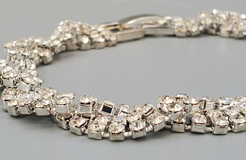 Vintage Friedman's Jewelers White Crystal Bracelet Fine Etsy