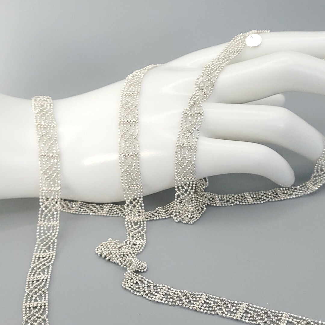 Tiffany & Co. Elsa Peretti Sterling Silver Tie Mesh Scarf