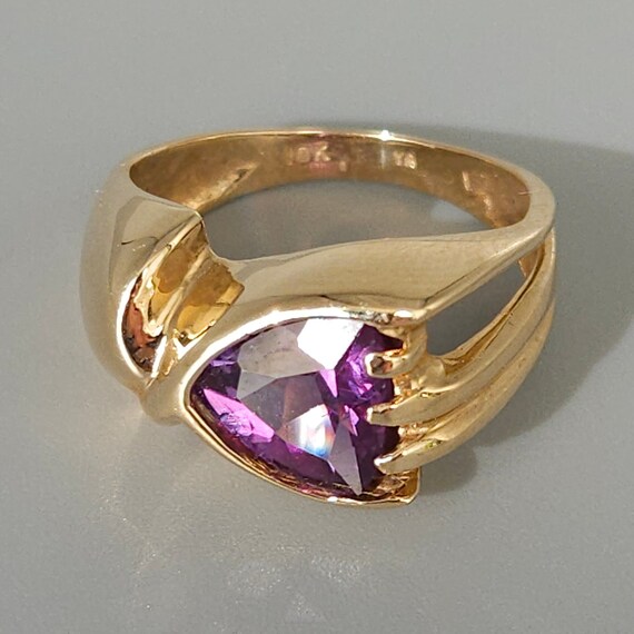 Vintage Trillion Alexandrite Free Form Solitaire … - image 7