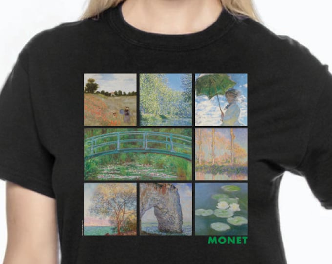 T-Shirt Claude Monet’s Masterworks, Shirt Impressionist Art Lover Gift