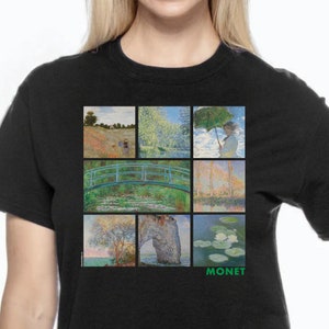 T-Shirt Claude Monet’s Masterworks, Shirt Impressionist Art Lover Gift