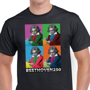 T-Shirt BEETHOVEN 250, Shirt Ludwig Van Beethoven Anniversary Music Lover Gift