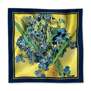 SCARF VAN GOGH Irises Satin Silk-Finish