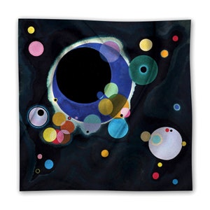 SCARF KANDINSKY Several Circles Satin Silk-Finish