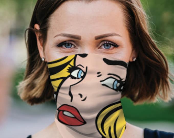 Face Mask/Neck Scarf Pop-Art Blonde in Gift Sleeve