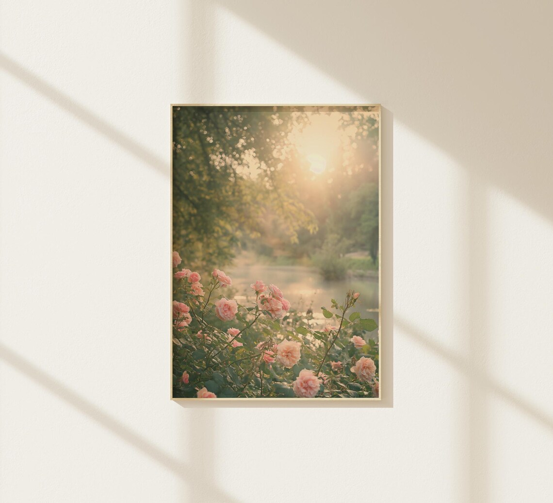 Romantic Roses Wall Art, Cottagecore Art Print, Secret Garden Wall Art ...