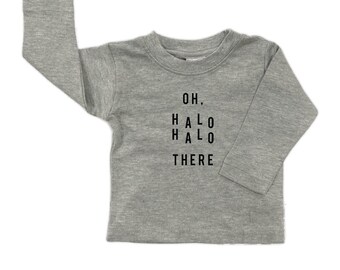 Oh, Halo Halo Grey Long Sleeve Tee