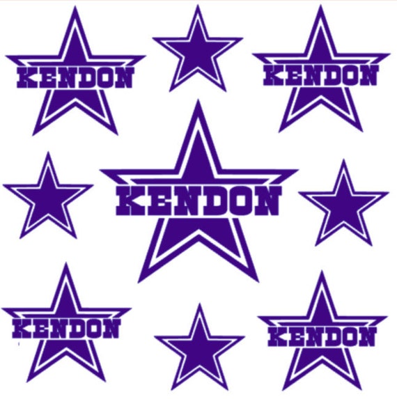 Customized Sheet of Dallas Cowboys Decals personalized Etsy