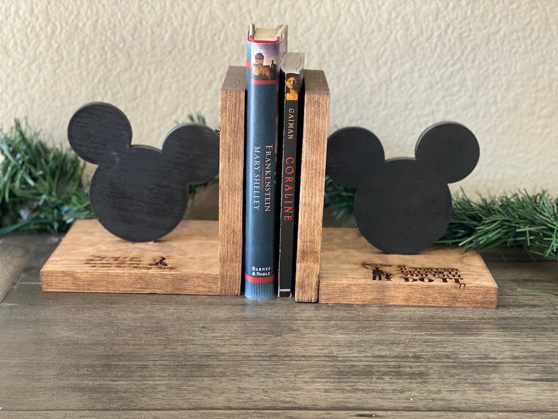 Mickey Mouse bookends Mickey Mouse home decor Disney home Etsy