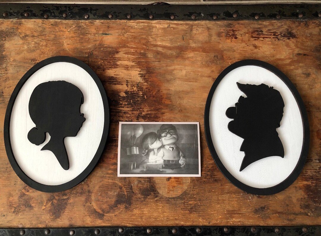 Carl and Ellie Silhouette Carl and Ellie Disney Pixar Up Etsy