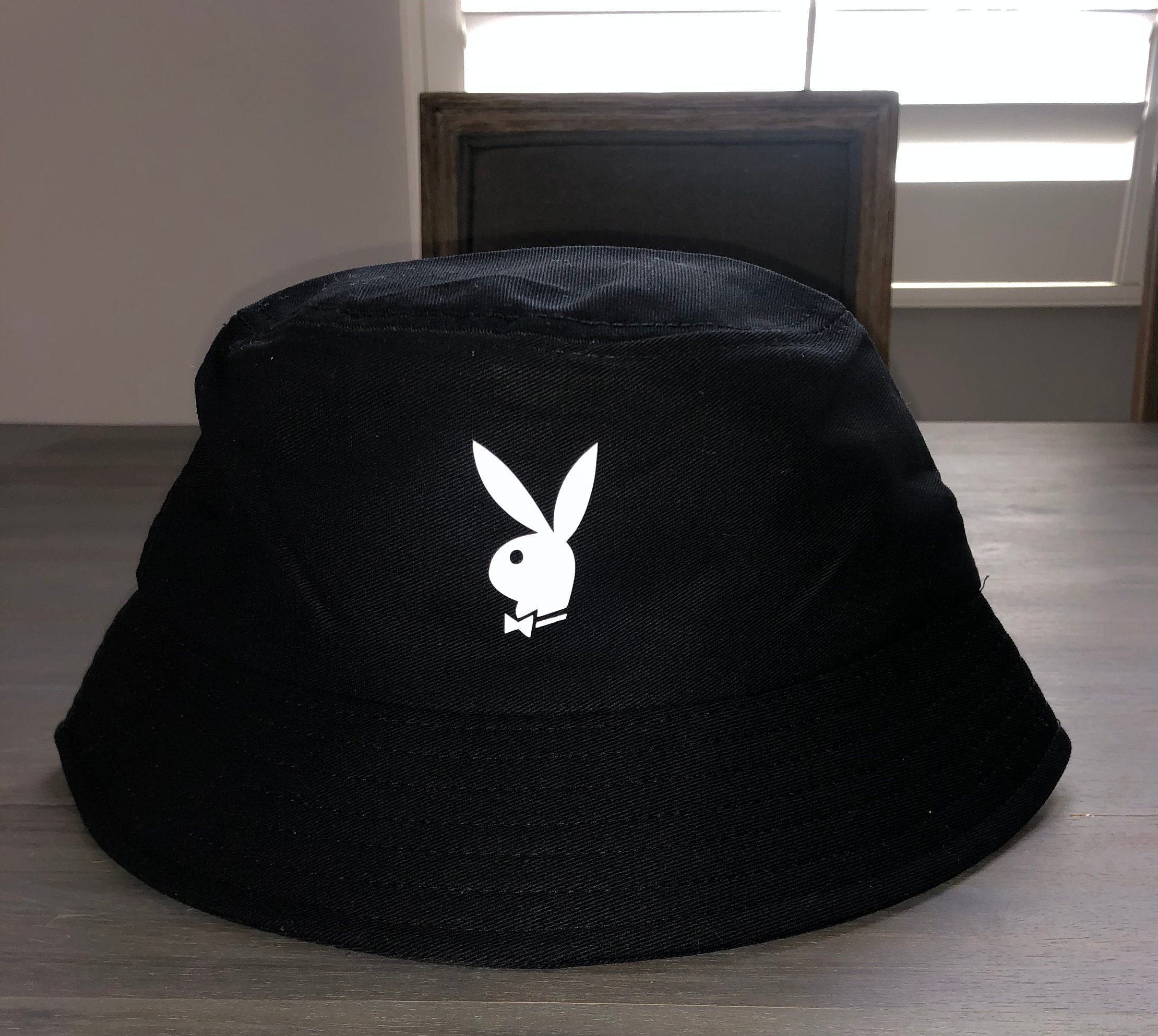 Playboy Bunny Bucket Hat Vrouwen zwart of wit glitter bunny Etsy