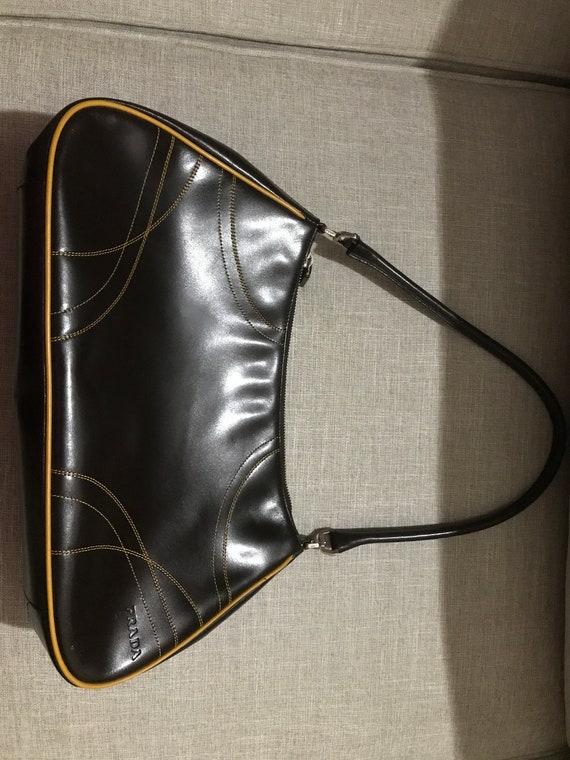 Vintage Prada Handbag leather 1990s good condition
