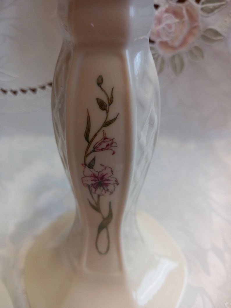 Pair of Belleek Country Trellis Candlesticks / Candle Holders Etsy