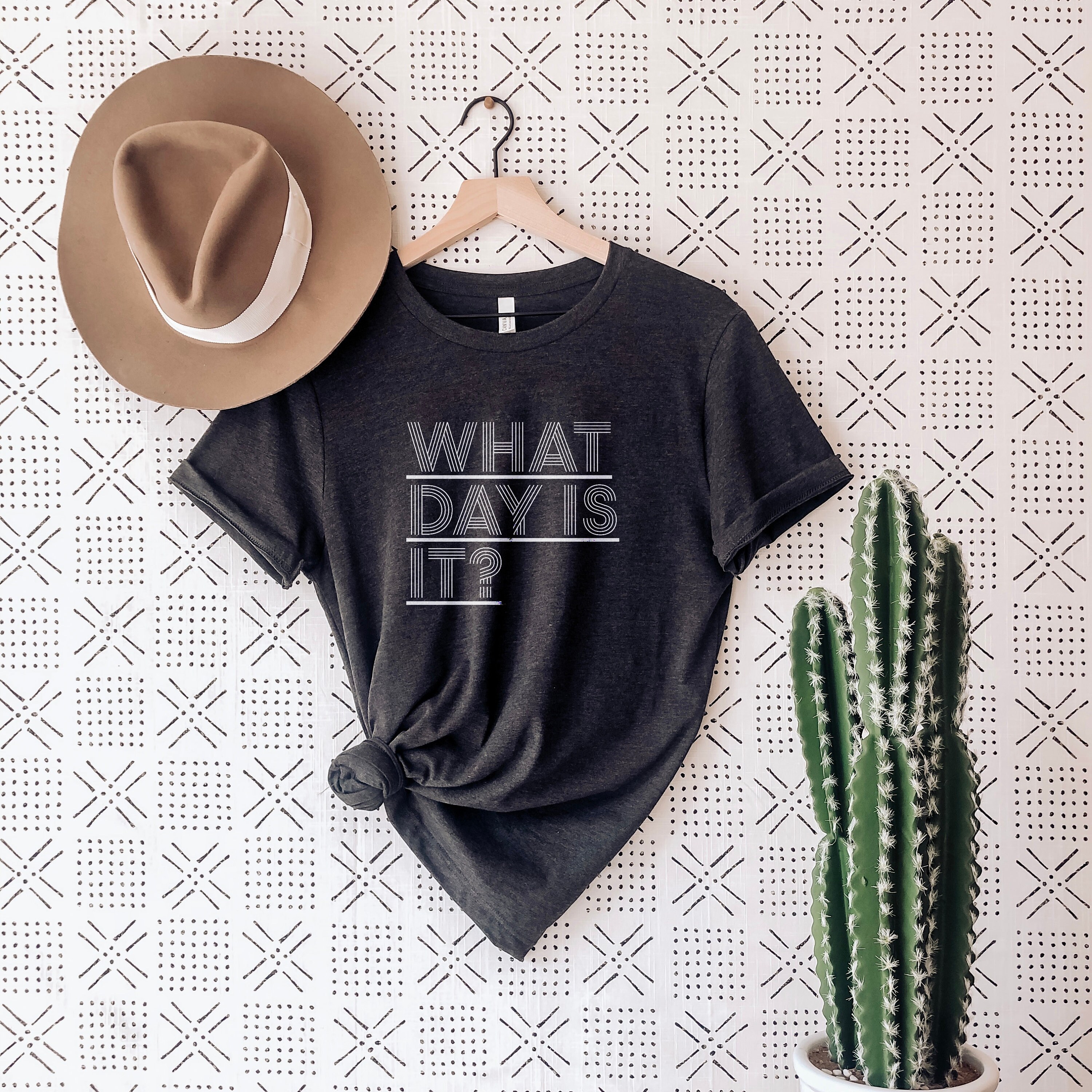 What Day Is It? - Unisex T-Shirt / COVID-19 / Pandemic / Stay Home / Quarantine / Stir Crazy / Cabin Fever