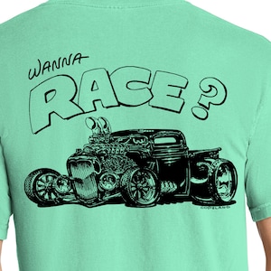 Vintage Wanna Race Hot Rod png, pdf, svg and dxf Digital Downloadable Files