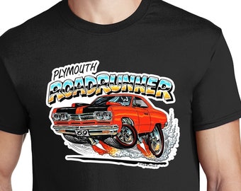 Vintage Plymouth Roadrunner Hot Rod Digital Downloadable PNG and PDF Clipart