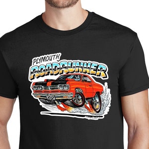 Vintage Plymouth Roadrunner Hot Rod Digital Downloadable PNG and PDF Clipart