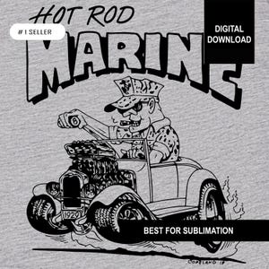 Hot Rod Marine png, pdf, svg and dxf Digital Sublimation Downloadable Files
