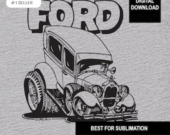 Street Rod Ford png, pdf, svg and dxf Sublimation Downloadable Files