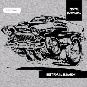 Vintage Hot Rod png, pdf, svg and dxf Digital Sublimation Downloadable Files By Bill Copeland©