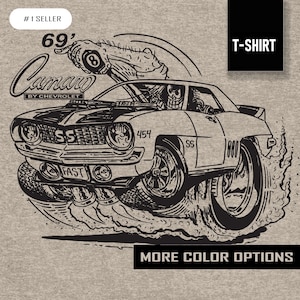 Vintage 1969 Camaro SS 454 Unisex Tee, Muscle Car Shirt, Classic Car Gift, Camaro Lover Gift, Car Enthusiast Shirt, Muscle Car Tee