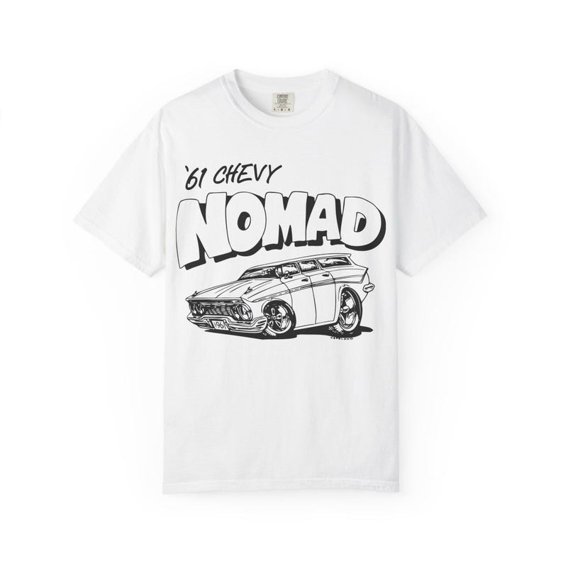 1961 Chevy Nomad Vintage Car hot rod muscle car printed on comfort colors 1717
#ChevyNomad #1961Chevy#Chevy #Chevrolet #ClassicCar #ClassicCars #MuscleCar #MuscleCars #VintageCar #CarIllustration #CarArt #AutoArt #CarGraphic #GraphicTee #VintageStyle #RetroStyle #CarCulture #GarageLife #CruiseNight #CarShow #CarMeet #StreetMachine #HotRod #ComfortColors #ComfortColors1717 #GarmentDyed #VintageWash #RingSpunCotton #EtsyFinds #EtsyShop #BillCopeland