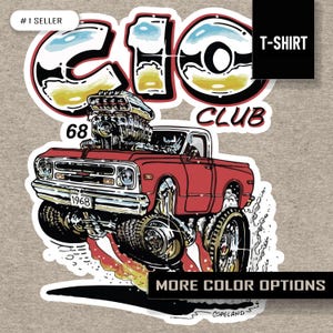 Vintage 68 C10 Chevy Pickup Club Unisex Tee - Classic Truck Lover Gift Shirt, Retro Car Enthusiast Top, Chevrolet Pickup Fan, Heavy Cotton
