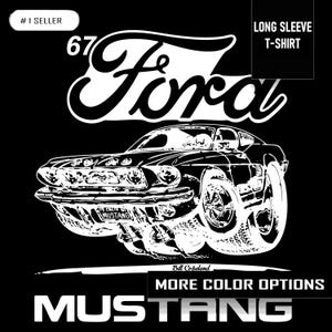 Vintage 67 Ford Mustang Unisex Ultra Cotton Long Sleeve Tee  Classic Car Lover Gift, Retro Car Enthusiast Shirt, Muscle Car Apparel