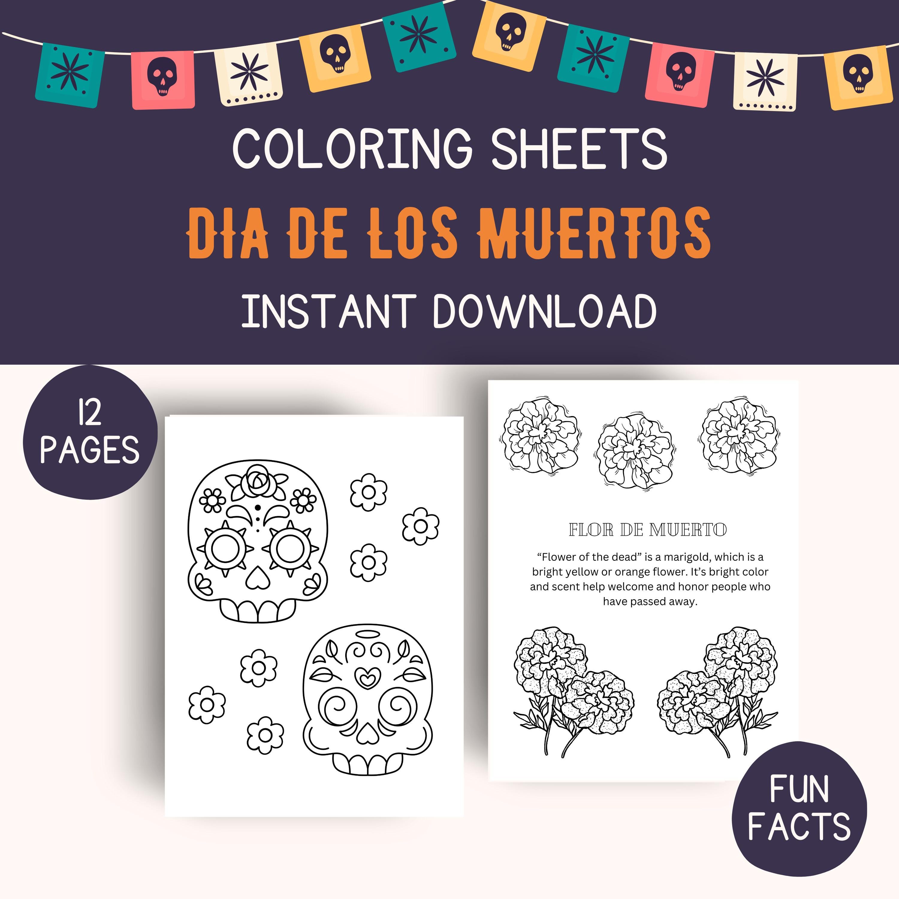 dia de los muertos coloring pages