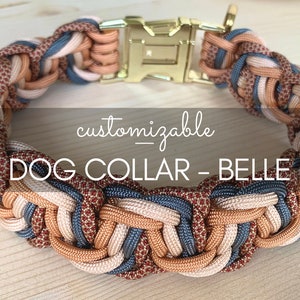 Belle paracord dog collar